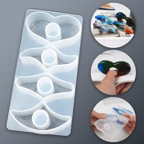 Mirror Bookmark Clip Finger Silicone Mold Thumb Book Page Holder Resin Mould DIY Crystal Piano Music Clip Book Jewelry Ornament