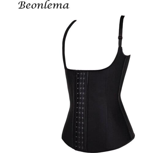 Latex Waist corset Top Corset Steel Boned Body Shapers Slimming Belly Lose weight Vest Women Underwear Black Plus Size Shapewear