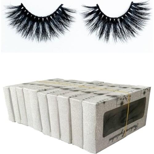Makeup 20mm Mink Lashes 10 Pairs Natural Long 9 Styles 100% Siberian Dramatic Hand-mand Lashes Reusable Mink Lashes