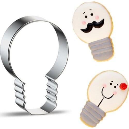 Bulb Man Metal Cookie Cutter Biscuit Mold Fondant Cake Decorating Tools Reposteria Cupcake Topper Cortador De Biscoito