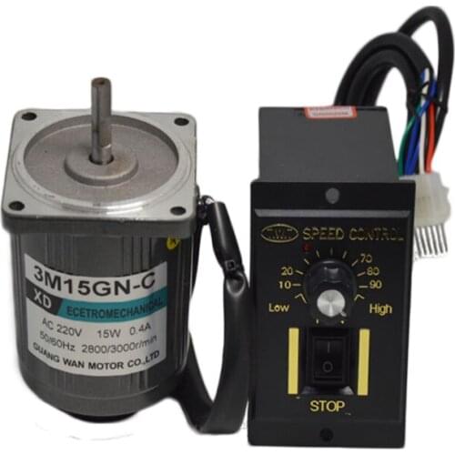 AC220V 15W 1400/2800rpm 3M15GN-CC miniature motor speed controller with mechanical equipment/Power Tools/DIY Accessories motor