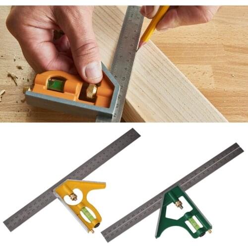 Multifunction Combination 300mm Square Ruler Center Positioning Precise Measuring Square DIY Workshop Hardware Angle