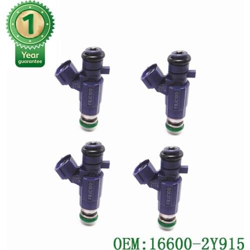 Set 4 pcs fuel Injectors 16600-2Y915 166002Y915 FBJC100 For Nissan X-Trail T30 T31 2..2.5 petrol QR20D Murano Maxima Sentra