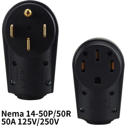 Nema 14-50P To Nema 14-50R Anti-drop Industrial Groungding Locking Plugre Connector Plug Socket With Handle Power Cable Cord