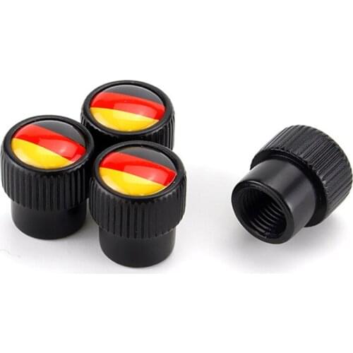New Style Round Cap Car Wheel Tires Valves Tyre Stem Air Caps Airtight For Jeep Wrangler Patriot Grand Cherokee Germany Emblem