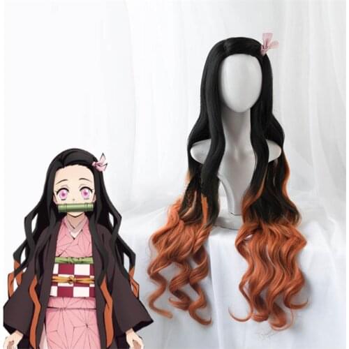Demon Slayer Kimetsu no yaiba Nezuko Tanjirou Agatsuma Zenitsu Tomioka Giyuu Inosuke Cosplay Wigs Hair Anime Halloween
