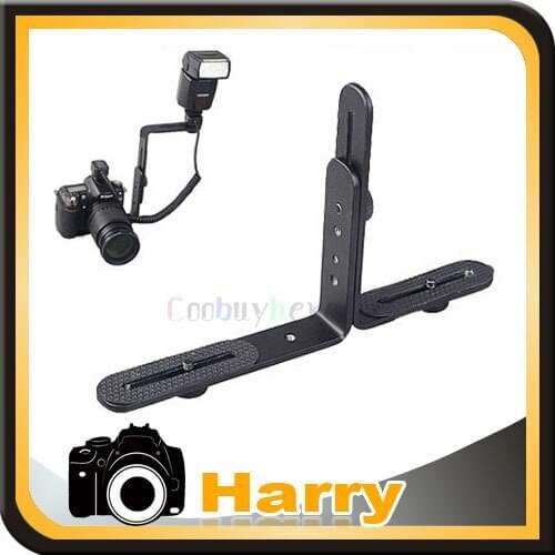 Adjustable Multi-Angle Dual-L Flash Bracket for Nikon D7000 D300s D700 D3 D90 free shipping +tracking number