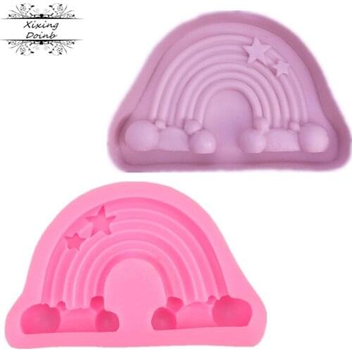 Silicone mold DIY Star Rainbow shape cake decoration tool cloud chocolate dessert decoration mold