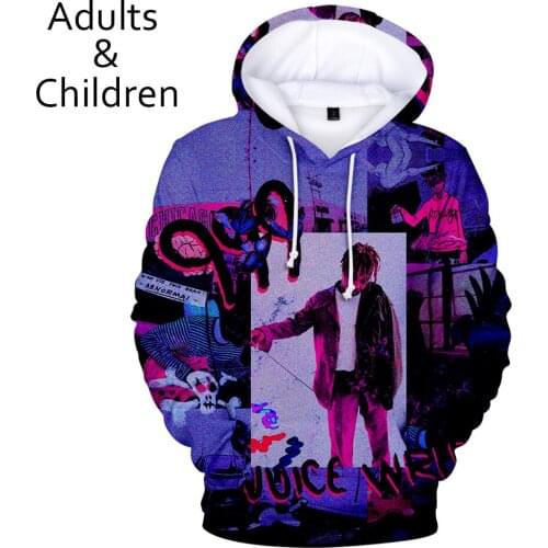 Juice WRLD 3D Hoodies Sweatshirts Men Women Fashion Hip Hop Hoodies Kids pullovers Hot 3D Hoodie boys girls casual Streetwear