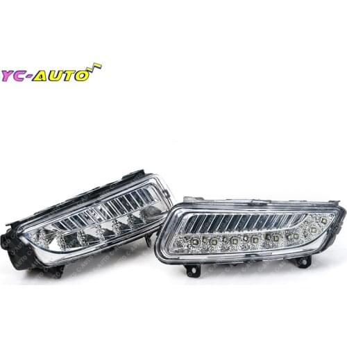 Car LED front fog lamp DRL For VW Volkswagen Polo MK8 6R 2011 2012 2013 front bumper lamp light 6RD 941 699 6RD 941 700