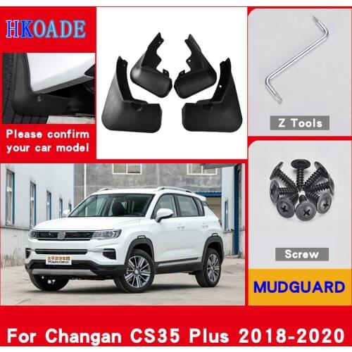 Car Products Car Fender Mud Flaps For Changan CS35 Plus 2018-2020 Mudguards Splash Guards Fender Mudflaps Car Accessories Fender