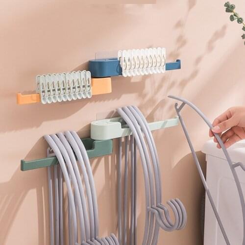 Laundry Storage Rack For Clothes Hanger Organizer Space Saving Hanger Multi-port clothing Rack Plastic Bathroom Towel Hanger