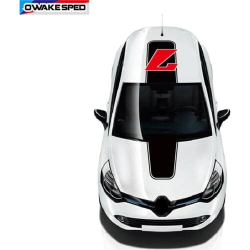 For Renault Clio Auto Hood Roof Vinyl Decal NO.7 Graphics Sport Stripes Car Accessories Racing Motor Customized Stickers