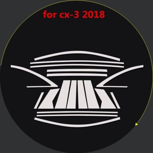 High-quality Car styling stainless steel Strips Car Window Trim Decoration Accessories For Mazda CX-3 2018