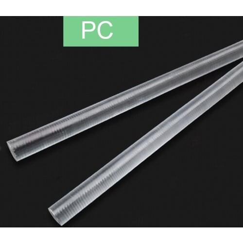 1m(will cut to 2pcs) Highly transparent PC rods thermostability High hardness Polycarbonate stick dia.15mm~50mm