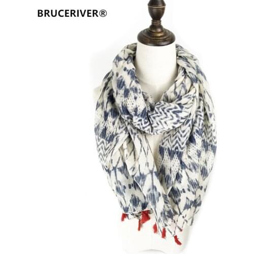 Bruceriver Womens Fashion and Soft touch Printed Long Scarf
