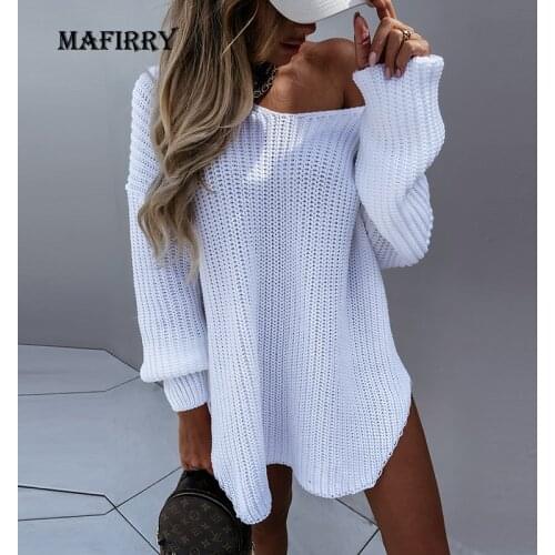Elegant Women Solid Knitting Long Sweaters Dress Sexy V Neck Hollow Out Patchwork Jumper Streetwear Femme Casual Pullover Tops