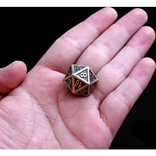 1 Piece Kirsite Metal Dice Standard 20/4 Sided Decider Board Game Acessorios
