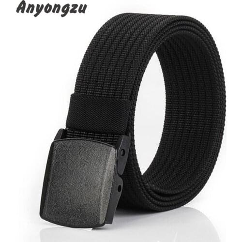 125CM New Genuine Nylon Leisure Belt Portable Quickly Drying Simple Atmosphere Plastic Buckle Head Without Holes Waistband