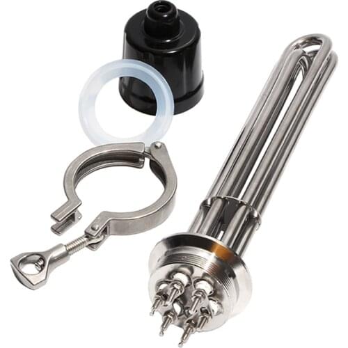 2"Tri-clamp(OD64) Immersion Water Heater with Accessories 220V/380V 3KW/4.5KW/6KW/9KW/12KW 304 SUS Brewing Heating Element