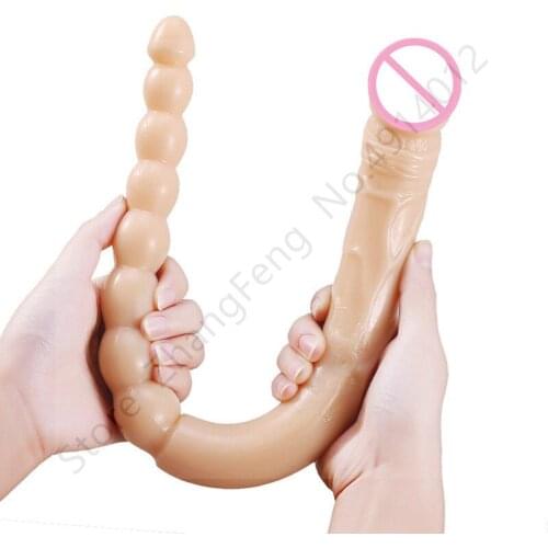 48cm Double head Dildo realistic dildo butt plug Prostate massage adult sex toys for woman Gay anal sex vagila masturbation cock