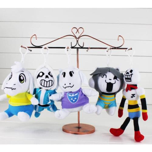 5Style 13-20cm Undertale Sans Asriel Toriel Stuffed Doll Plush Keychain keyring accessory Toy