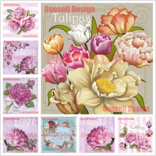 Flower 5d diamond painting full square 5d diamond embroidery full set flower 5d diamond mosaic sale livingtoom wall sticker