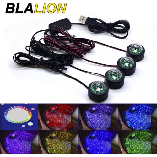 Car USB Decorative Ambient Light Universal Auto LED Atmosphere Colorful RGB Interior Floor Foot Lamp For Party Home Decoration