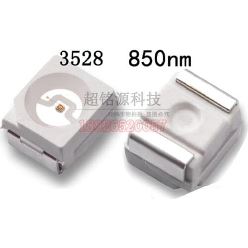 Free shipping 500PCS IR 3528 SMD LED 850nm Infrared Night Vision smt light diode