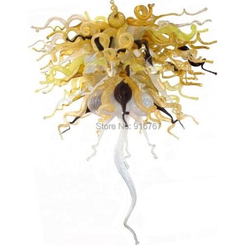 Free Shipping UL/CE 110v/220v LED Romantic Living Room Lamp Colored Glass Chandeliers