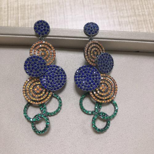 Bilincolor Trendy Round Circle Geometric Earring for Women