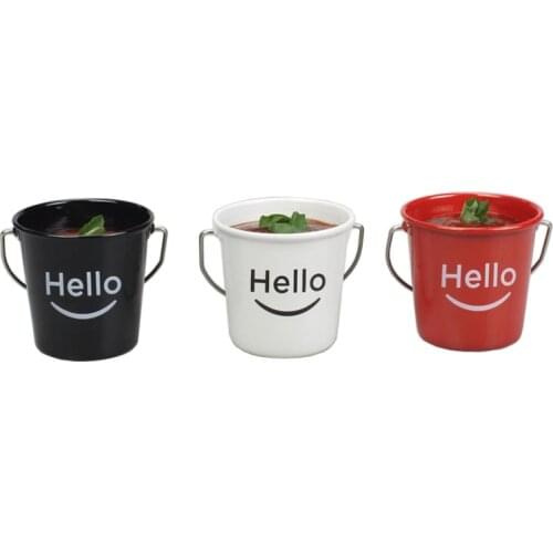 British Creative French Fries Sauce Cup Tomato Chili Sauce Pudding Mini Egg Cup Fries Barrel