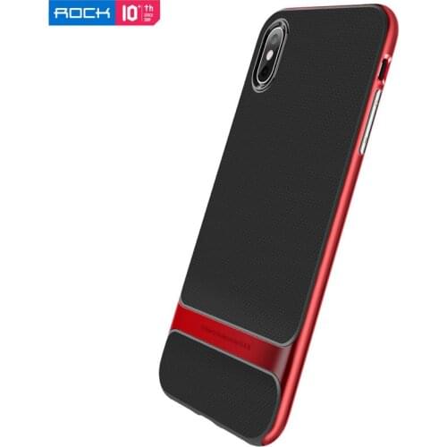 For iPhone XS Max Case 100% Original ROCK Armor Back Cover Tempered Glass Drop Shipping
