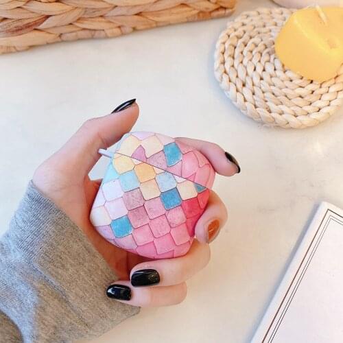 Gradient Fish Scales Earphone Cases for Edifier Lollipods Case Matte Plastic Charging Box lolli pods Protect Accessories Cover