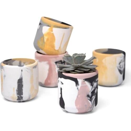 Cylindrical cement flowerpot mold candle cup Silicone mould Home cup wax decoration design silicone mold