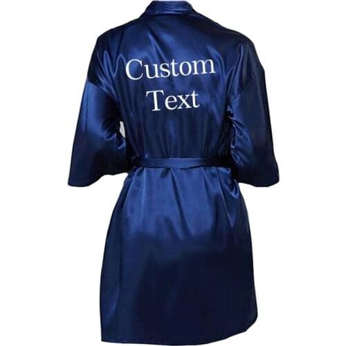 Custom Bachelor Party Hen Party Wedding Robes Bride Bridesmaid robes Kimono Bathrobe Dress Dress Gown Sleepwear