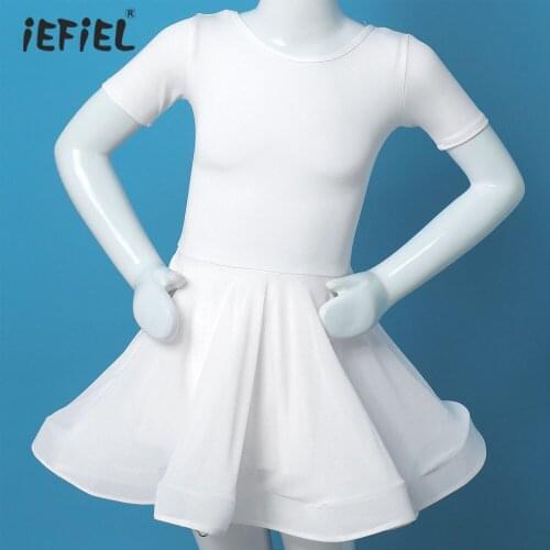3Pcs Kids Girls Dresses for Party Wedding Solid Color Princess Kids Dress Fashion Childrens Clothing Latin Ballet Dance Costume