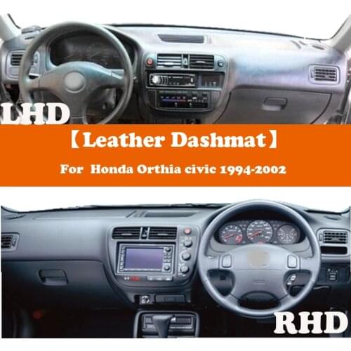 Leather Dashmat Accessories Car-Styling Dashboard Covers Pad Sunshade For Honda Orthia Civic EK3 CX SI EJ9 EK1 EK4 Suede