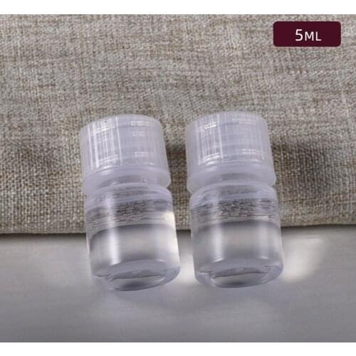 Mini 5ML Round Plastic bottle with Lid Food Grade PP Material Refillable Liquid Storage Container 100PCS/lot