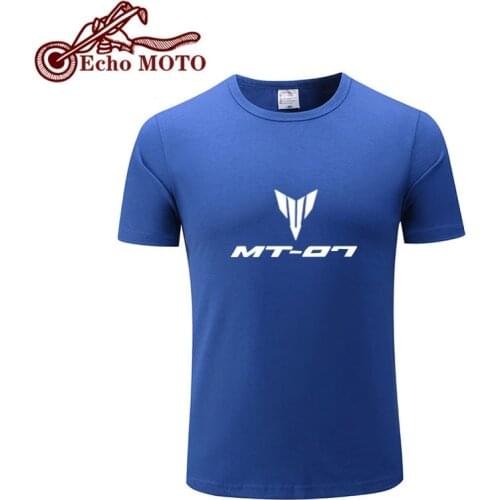 For Yamaha MT-07 MT07 mt07 2019 2020 2021 T Shirt Men New LOGO T-shirt 100% Cotton Summer Short Sleeve Round Neck Tees Male
