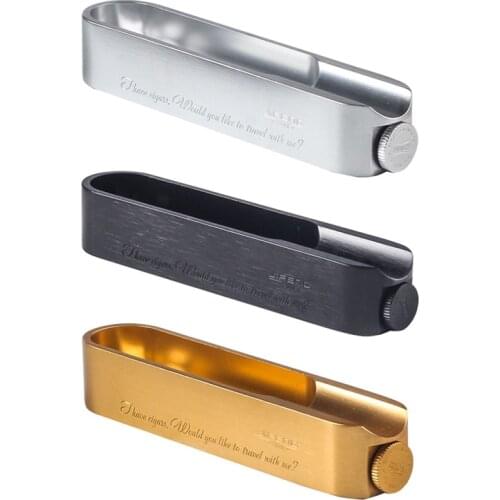 3 in 1 Metal Cigar Ashtray with punch Tool Ash Slot Single Cigar Holder Ash Tray Outside Travel Ashtray for Men Gift 140*30*25mm