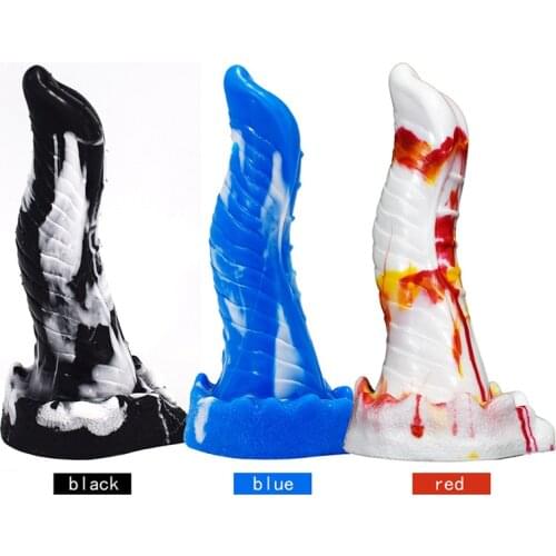 Realistic Penis Sex Toys for Adult Tongue Shape Butt Plug Strap On Penis Suction Cup Big Dildos Liquid Silicone Dildo For Women