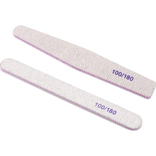 5pcs Sandpaper Nail Sanding Buffer Block Double-side Nail File For Nail Extension Form Top Mold UV Gel Polish Manicure With Clip