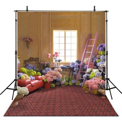 Warm and Sweet Flowers Wedding Photography Backdrops Indoor Window Backdrop For Photography Fotografica Photography Background