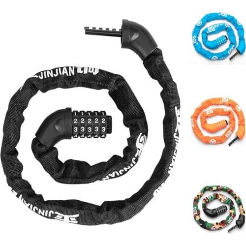 Cycling Bicycle Lock Password Key Chain Lock Motorcycle MTB Road Bike Accessories Safety Anti-theft Portable Lock Bicycle