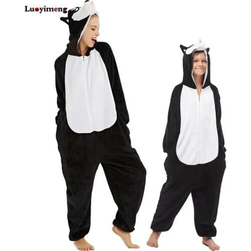 Winter Animal Pajamas Stitch Pijama Unicorn Onesie Kids Kigurumi Sleepwear Adults Flannel Pyjamas Women Cosplay Costumes Pajamas