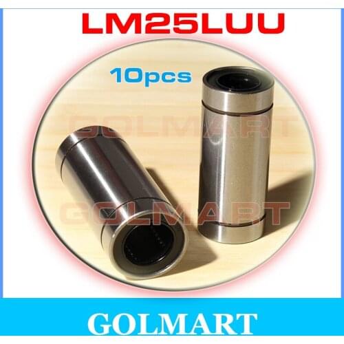 10pcs 25mm LM25LUU 25X40X112mm Long Type Linear Motion Bearing slide Bushing for CNC DIY lang linear lager Kugellager