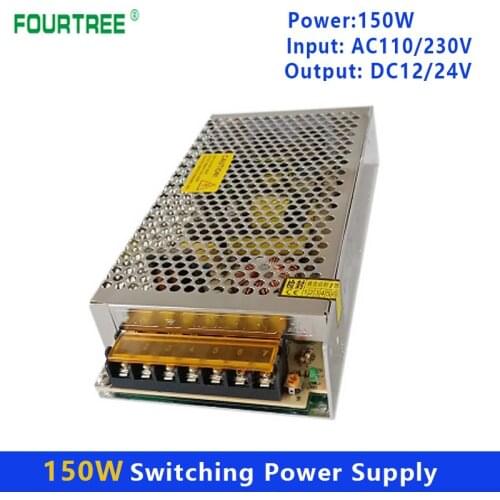150W Switching Power Supply Light Transformer AC 110V 220V To DC 12V/12.5A 24V/6.5A Power Supply Source Adapter S-150-12V/24V
