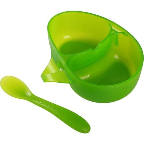 2Pcs/set Set Baby Spoon Bowl Learning Dishes Food Bowl Spoon Baby Tableware Baby Food Baby Feeding Bowls Dishes
