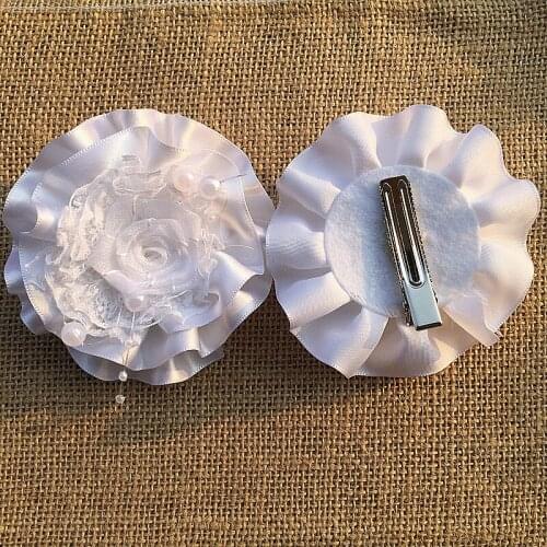 2pcs Girls Fashion Hairpins imitation pearl artificial flowers Hair Clip Barrette Hair Accessories for Daughter present 2017